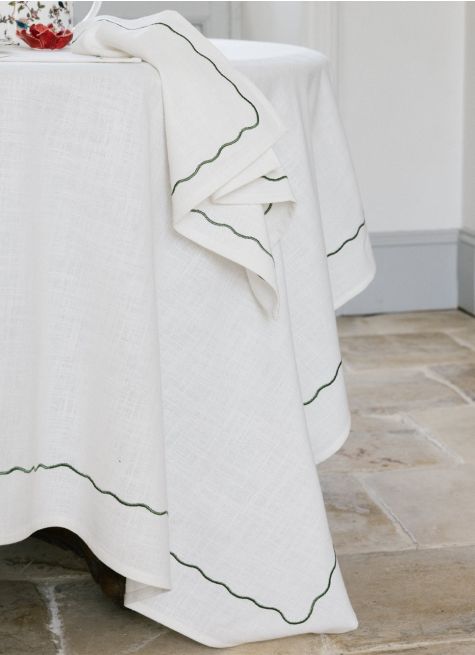 NAPPE EN COTON FLAMMÉ AVEC FINITION BOURDON