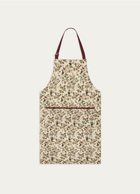 TABLIER DE CUISINE EN COTON IMPRIMÉ VÉGÉTAL