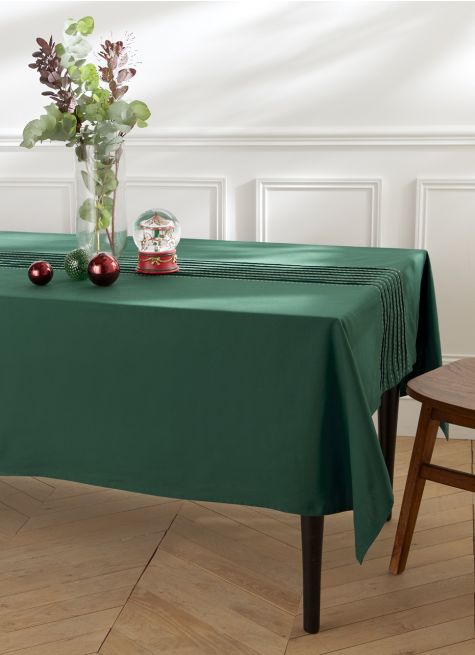 NAPPE PLISSÉE CENTRE DE TABLE AVEC BRODERIES