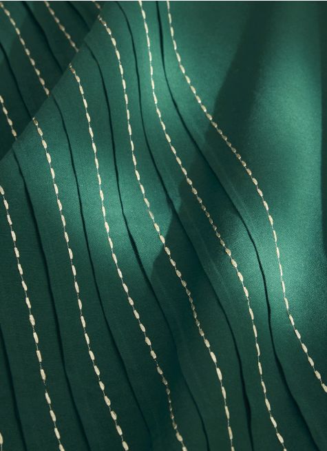 NAPPE PLISSÉE CENTRE DE TABLE AVEC BRODERIES