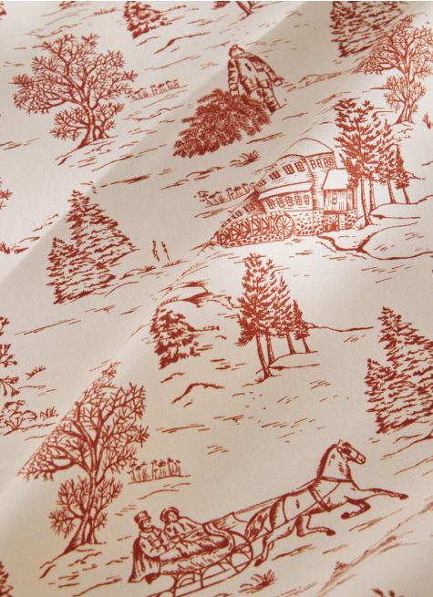 NAPPE EN COTON ANTI-TACHE SCÈNES D'HIVER