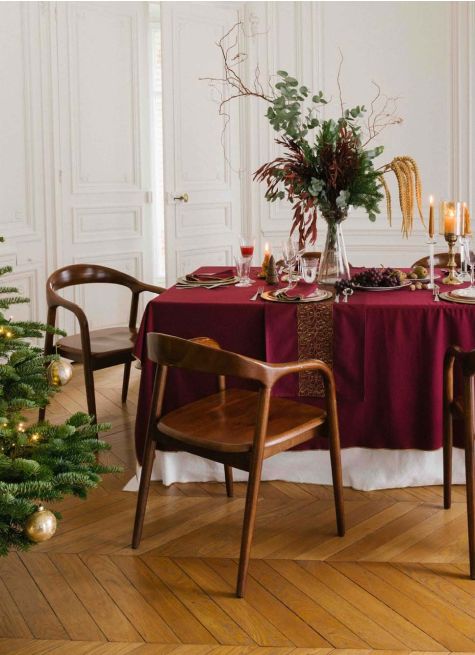 NAPPE EN COTON POINT BOURDON DORÉ