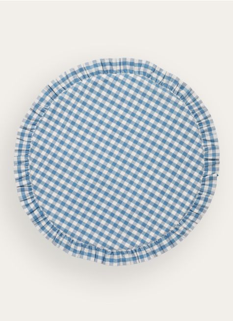 SET DE TABLE VICHY À VOLANT EN COTON