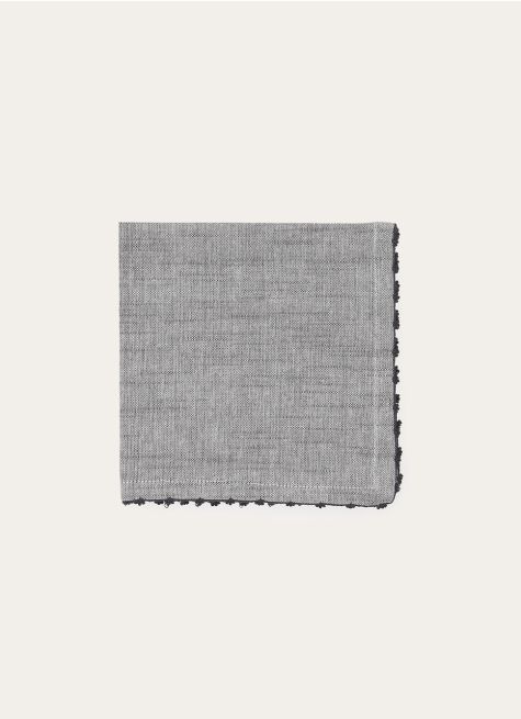 LOT DE 2 SERVIETTES DE TABLE EN CHAMBRAY
