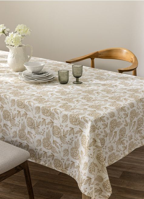 NAPPE EN COTON FLAMMÉ IMPRIMÉ FLORAL