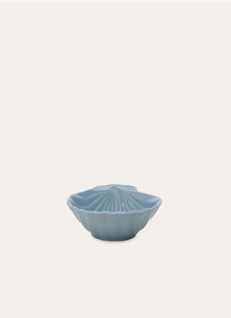 PLAT EN PORCELAINE DÉCOR BORD DE MER