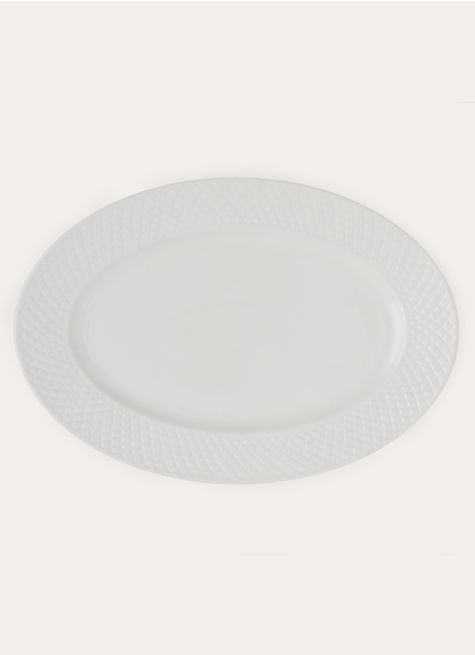PLAT OVALE EN PORCELAINE EMBOSS