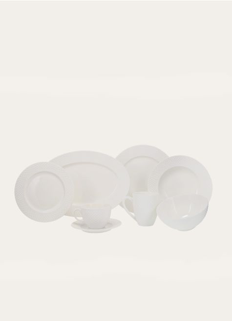 PLAT OVALE EN PORCELAINE EMBOSS