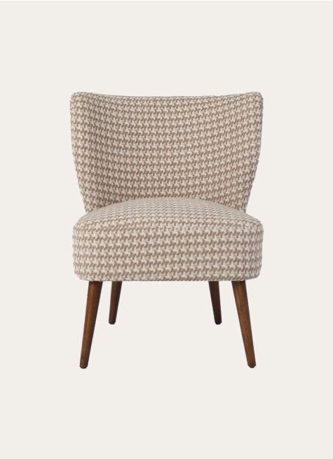 FAUTEUIL EN TISSU AVEC PIEDS EN BOIS
