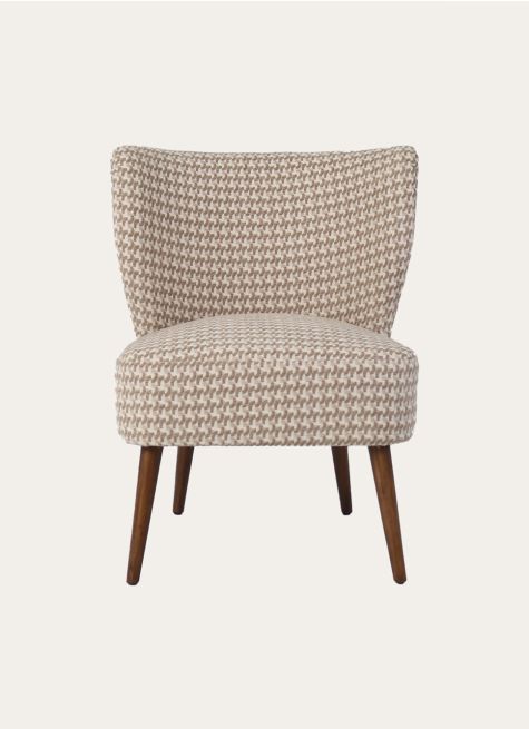 FAUTEUIL EN TISSU AVEC PIEDS EN BOIS