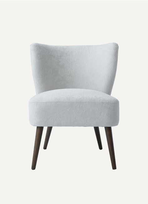 FAUTEUIL EN TISSU AVEC PIEDS EN BOIS
