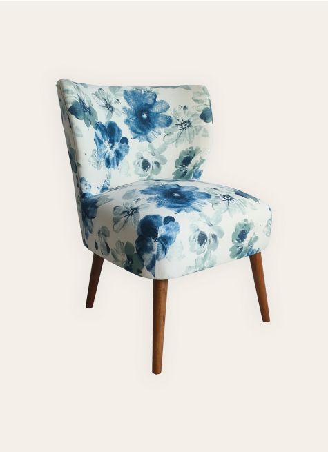 FAUTEUIL EN TISSU AVEC PIEDS EN BOIS