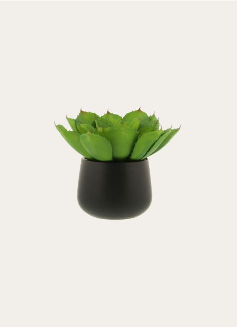 ALOE VERA ARTIFICIEL ET SON POT NOIR