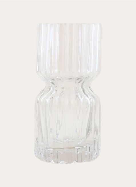 VASE EN VERRE STRIÉ