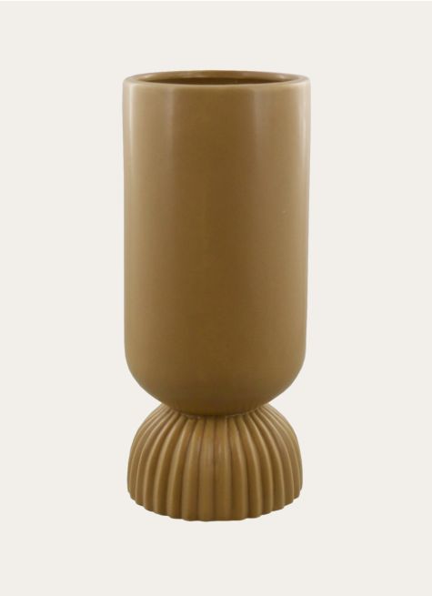VASE CYLINDRIQUE UNI STRIÉ