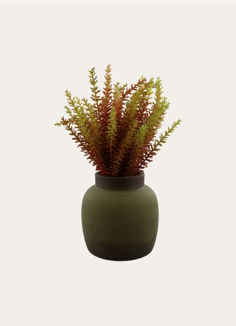 TIGES ARTIFICELLES DANS LEUR VASE VINTAGE