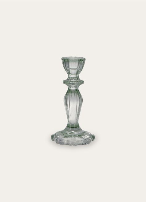 BOUGEOIR EN VERRE TEINTÉ H15,5 CM
