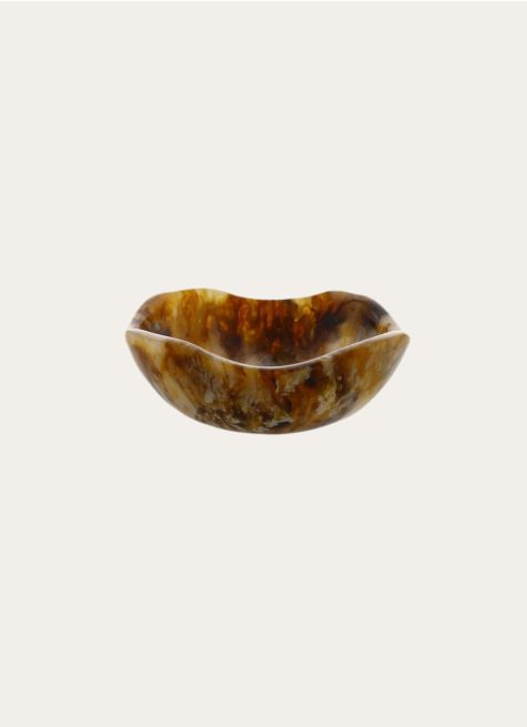 COUPE DECORATIVE EN RESINE AMBREE