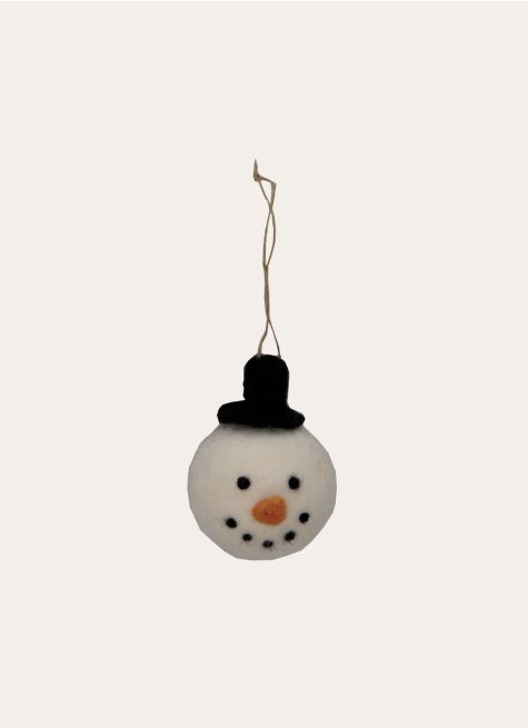 BOULE DE SAPIN TÊTE DE BONHOMME DE NEIGE