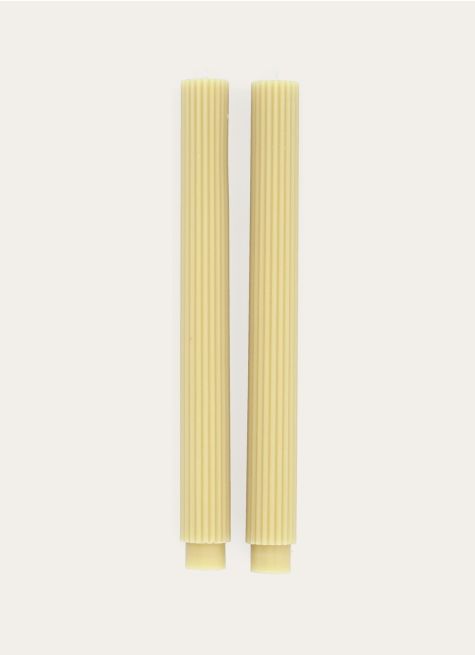 LOT DE 2 BOUGIES FLAMBEAUX STRIÉES