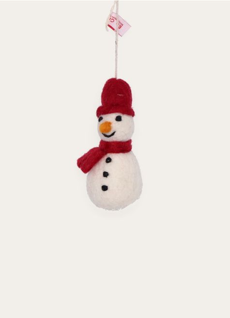 BONHOMME DE NEIGE EN FEUTRE À SUSPENDRE