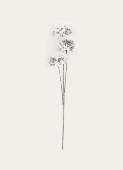 BRANCHE AVEC 3 BOULES DE FLEURS ENNEIGÉES