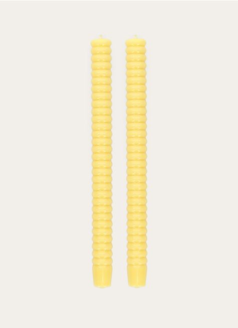 LOT DE 2 BOUGIES TORSADÉES