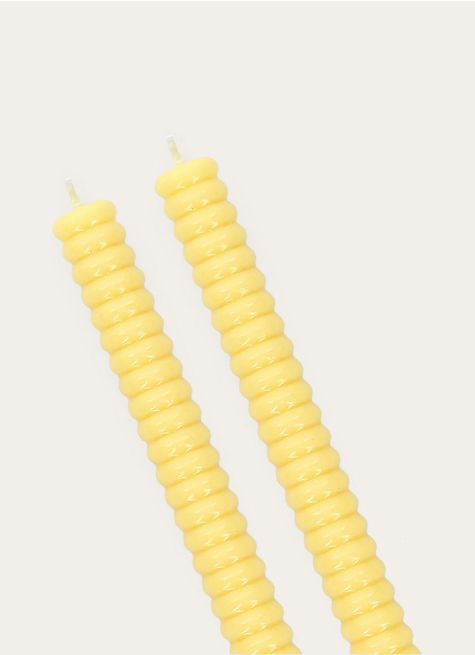 LOT DE 2 BOUGIES TORSADÉES
