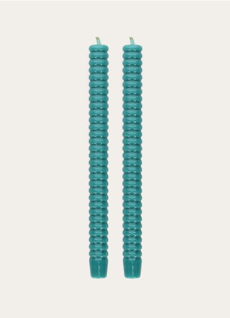 LOT DE 2 BOUGIES TORSADÉES