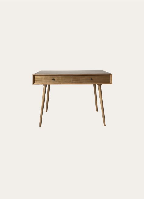 CONSOLE EN BOIS BLOND 2 TIROIRS