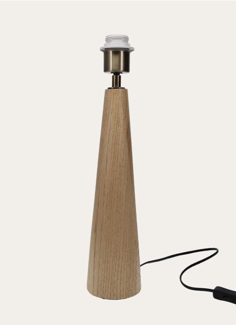 PIED DE LAMPE  EN BOIS FORME CONIQUE