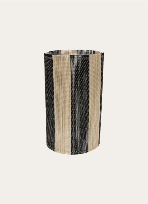 BOUGEOIR EN VERRE ET BAMBOU GRAND MODÈLE