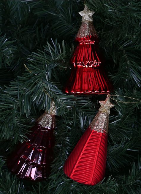 SAPIN EN VERRE À SUSPENDRE (MODÈLE ALÉATOIRE)