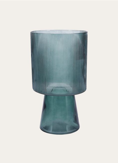 VASE EN VERRE STRIÉ EFFY