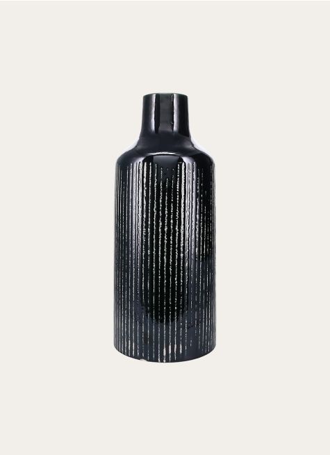 GRAND VASE ÉMAILLÉ AVEC LIGNES