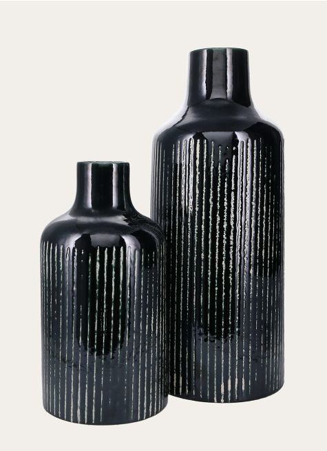 VASE ÉMAILLÉ AVEC LIGNES