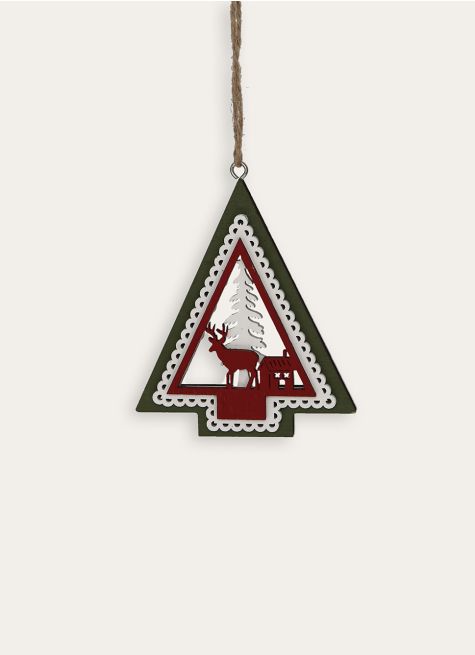SAPIN TRIANGLE AVEC DÉCOR À SUSPENDRE