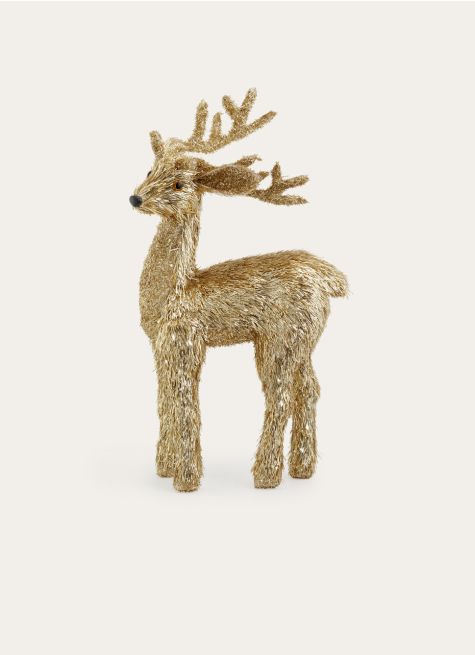 DÉCORATION CERF EN PAILLE