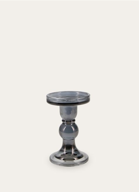 BOUGEOIR EN VERRE TRANSPARENT
