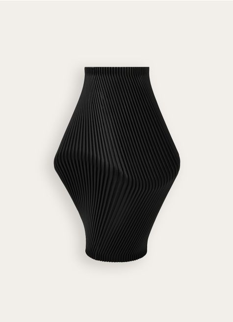 VASE EN POLYRÉSINE FORME ORIGINALE STRIÉE