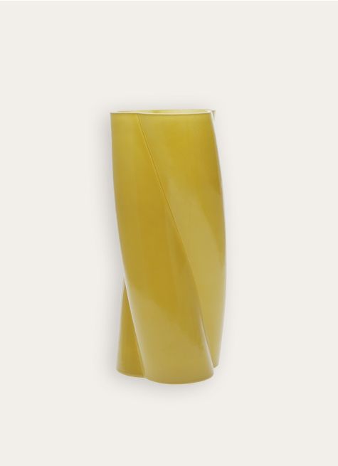 VASE TORSADÉ EN VERRE OPAQUE