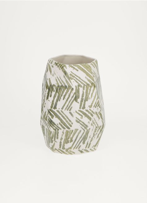 VASE MULTIPLES FACETTES EN FAIENCE