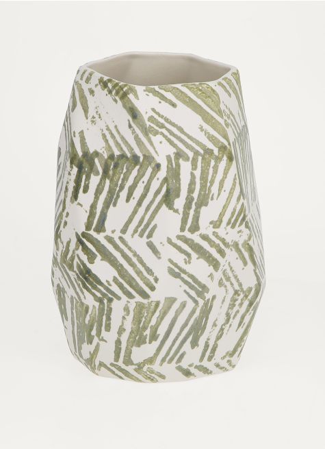 VASE MULTIPLES FACETTES EN FAIENCE