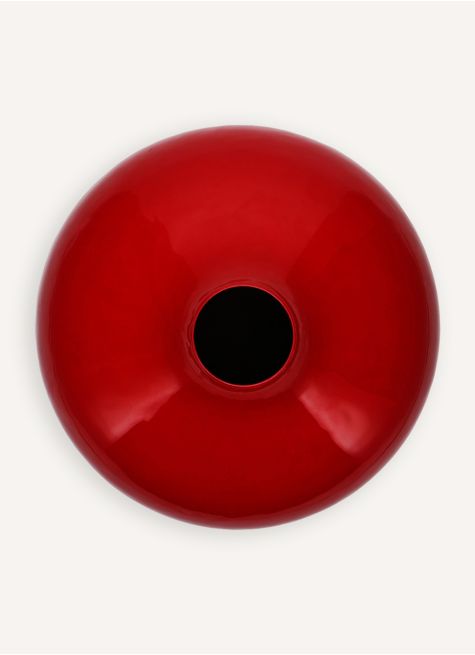 GRAND VASE EN MÉTAL COLORÉ FINITION ÉMAILLÉE