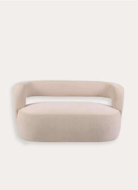 CANAPÉ ERGONOMIQUE EN TISSU ET DOSSIER ARRONDI