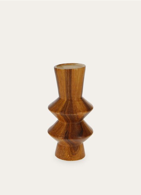 VASE EN CÉRAMIQUE IMITATION BOIS