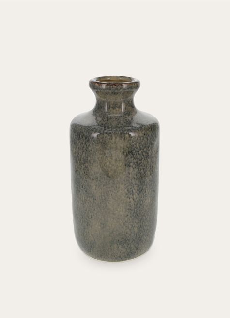 PETIT VASE EN CÉRAMIQUE ÉMAILLÉE EFFET TACHETÉ