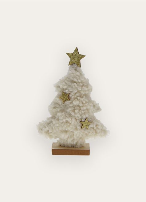 PETIT SAPIN DÉCORATIF EFFET FOURRURE 