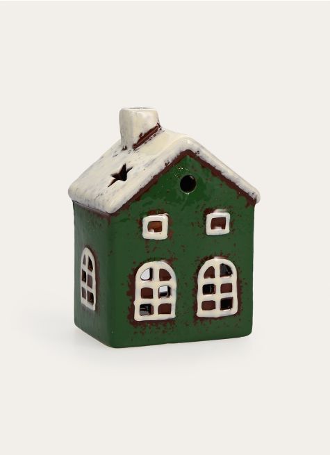 PHOTOPHORE MAISON PEINTE EN DOLOMITE