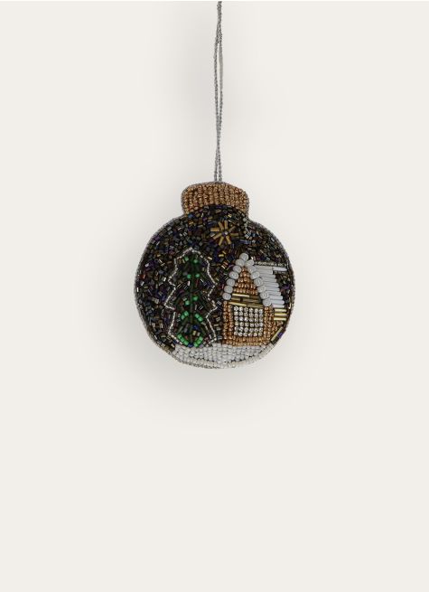 SUSPENSION BOULE BRODÉE DE PERLES